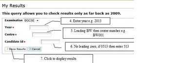 bgcse results pane